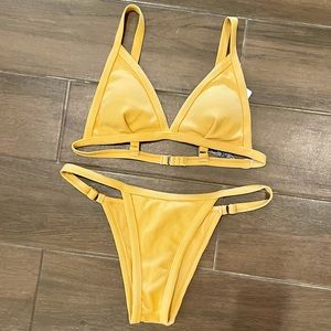 NWT Yellow Triangle Bikini